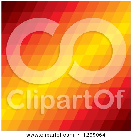Clipart of a Geometric Background of Orange and Yellow - Royalty Free Vector Illustration by ColorMagic