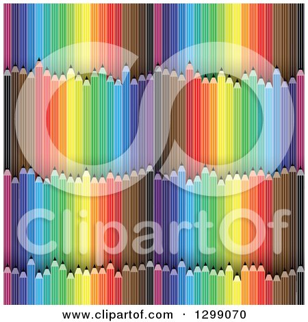 Clipart of a Background of Colorful Pencils - Royalty Free Vector Illustration by ColorMagic