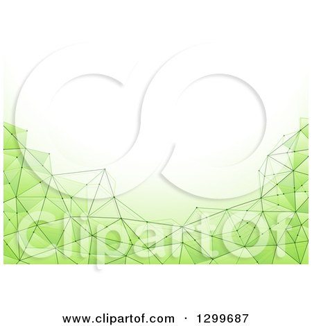 Clipart of a Green Geometric Background with Text Space - Royalty Free Vector Illustration by dero