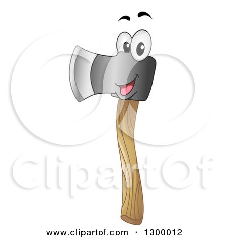 Clipart of a Cartoon Axe Character - Royalty Free Vector Illustration by BNP Design Studio