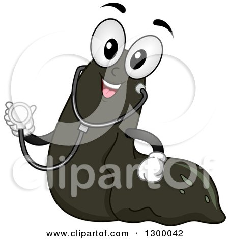 Clipart of a Cartoon Leech Character with a Stethoscope - Royalty Free Vector Illustration by BNP Design Studio
