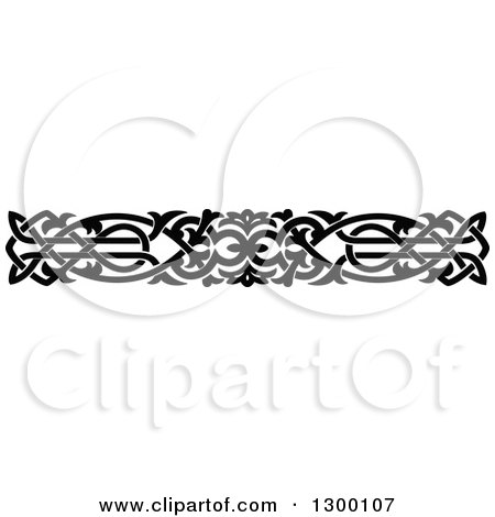 Clipart of a Black and White Ornate Vintage Border - Royalty Free Vector Illustration by Vector Tradition SM