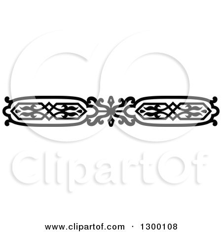 Clipart of a Black and White Ornate Vintage Border 10 - Royalty Free Vector Illustration by Vector Tradition SM