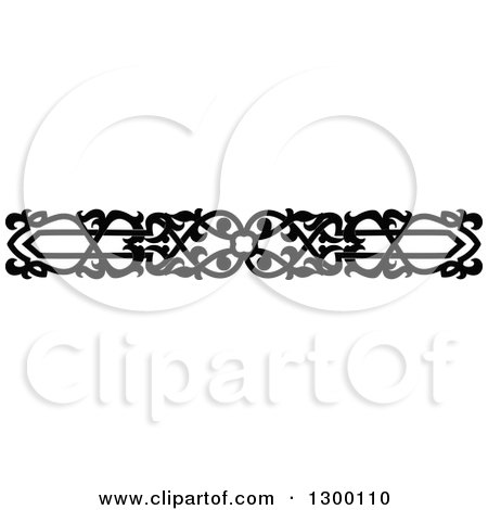 Clipart of a Black and White Ornate Vintage Border 12 - Royalty Free Vector Illustration by Vector Tradition SM