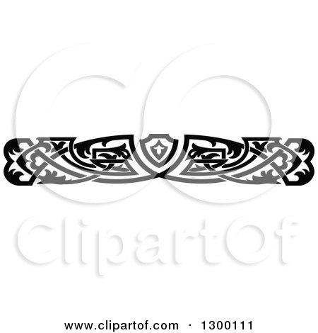 Clipart of a Black and White Ornate Vintage Border 2 - Royalty Free Vector Illustration by Vector Tradition SM