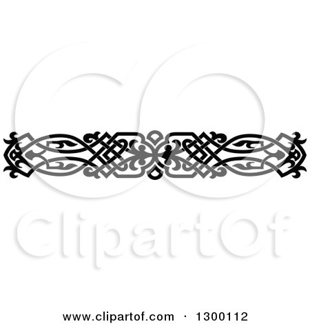 Clipart of a Black and White Ornate Vintage Border 3 - Royalty Free Vector Illustration by Vector Tradition SM