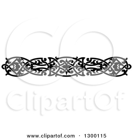 Clipart of a Black and White Ornate Vintage Border 6 - Royalty Free Vector Illustration by Vector Tradition SM