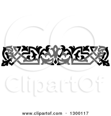 Clipart of a Black and White Ornate Vintage Border 8 - Royalty Free Vector Illustration by Vector Tradition SM