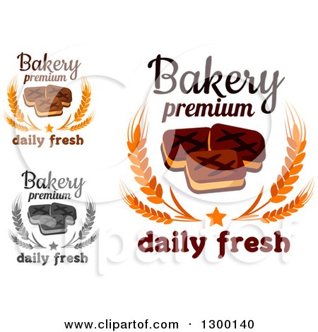 Clipart of Cookies and Bakery Text Designs - Royalty Free Vector Illustration by Vector Tradition SM