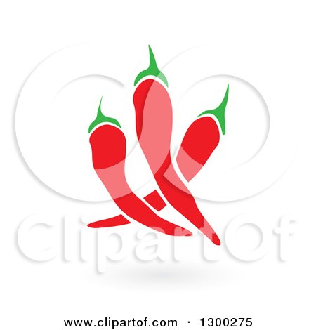 Clipart Of Spicy Sriracha Chili Peppers - Royalty Free Vector Illustration by Arena Creative