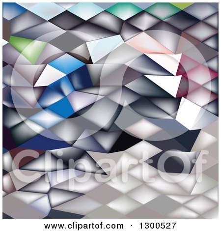 Clipart of a Low Poly Abstract Geometric Background of a Jockey - Royalty Free Vector Illustration by patrimonio