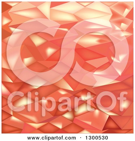 Clipart of a Low Poly Abstract Geometric Background of Orange - Royalty Free Vector Illustration by patrimonio