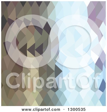 Clipart of a Low Poly Abstract Geometric Background of Taupe and Blue - Royalty Free Vector Illustration by patrimonio