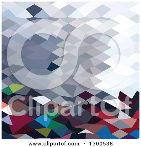 Clipart of a Low Poly Abstract Geometric Background of a Tidal Wave - Royalty Free Vector Illustration by patrimonio