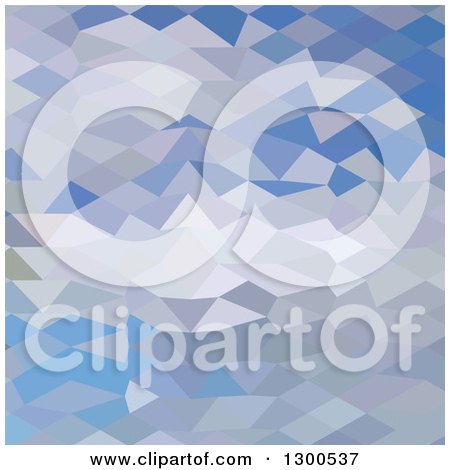 Clipart of a Low Poly Abstract Geometric Background of Ocean Waves - Royalty Free Vector Illustration by patrimonio
