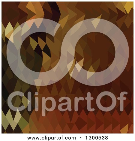 Clipart of a Low Poly Abstract Geometric Background of Brown and Auburn - Royalty Free Vector Illustration by patrimonio