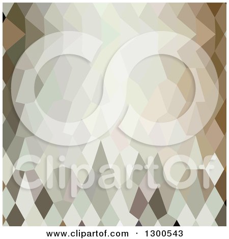 Clipart of a Low Poly Abstract Geometric Background of Field Drab - Royalty Free Vector Illustration by patrimonio