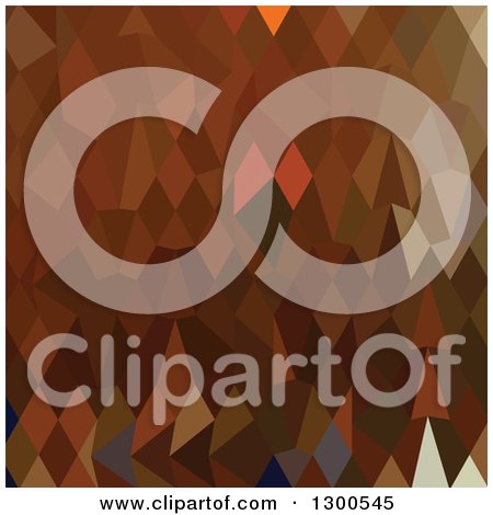 Clipart of a Low Poly Abstract Geometric Background of a Brown Forest - Royalty Free Vector Illustration by patrimonio