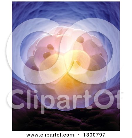 Clipart of a 3d Embryo - Royalty Free Illustration by Mopic