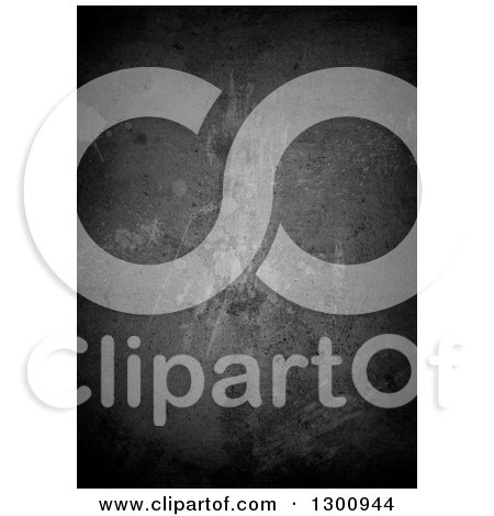 Clipart of a Dark Scratched and Stained Concrete Background - Royalty Free Illustration by KJ Pargeter
