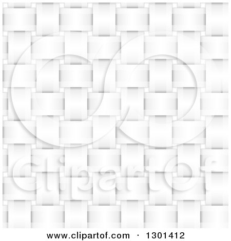 Clipart of a 3d Grayscale Seamless Weave Texture Background - Royalty Free Vector Illustration by vectorace