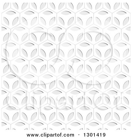 Clipart of a Seamless Ornate Grayscale Pattern Background - Royalty Free Vector Illustration by vectorace