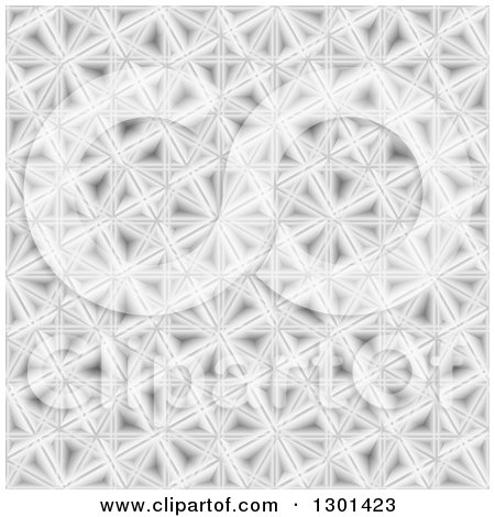 Clipart of a Grayscale Geometric Pattern Background - Royalty Free Vector Illustration by vectorace