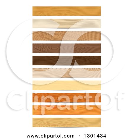 Clipart of Strips of Wood Grain on White - Royalty Free Vector Illustration by vectorace