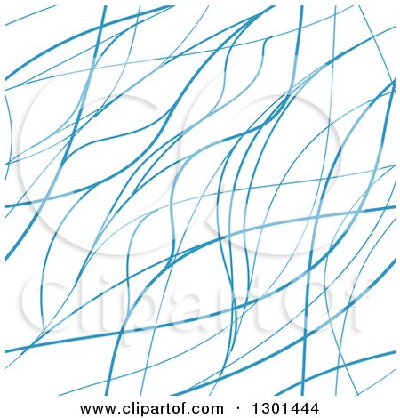 Clipart of a Background of Blue Lines or Hairs on White - Royalty Free Vector Illustration by vectorace