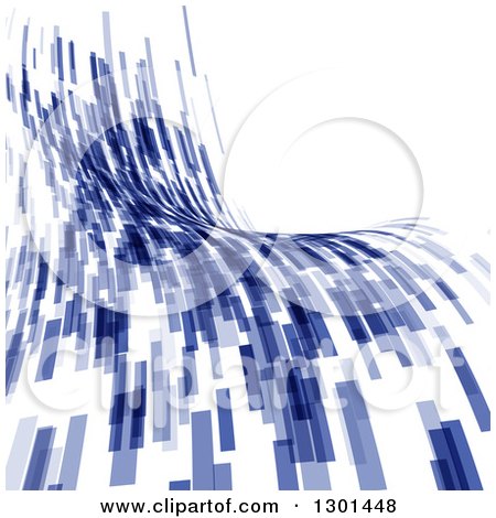 Clipart of a Blue Abstract Flow Background - Royalty Free Vector Illustration by vectorace
