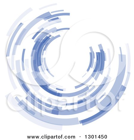 Clipart of a Blue Abstract Circle or Tunnel Background 2 - Royalty Free Vector Illustration by vectorace