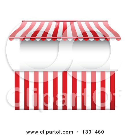 Clipart of a Vendor Stall with Stripes - Royalty Free Vector Illustration by vectorace