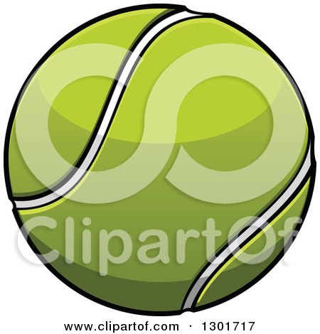 Clipart of a Cartoon Tennis Ball - Royalty Free Vector Illustration by Vector Tradition SM