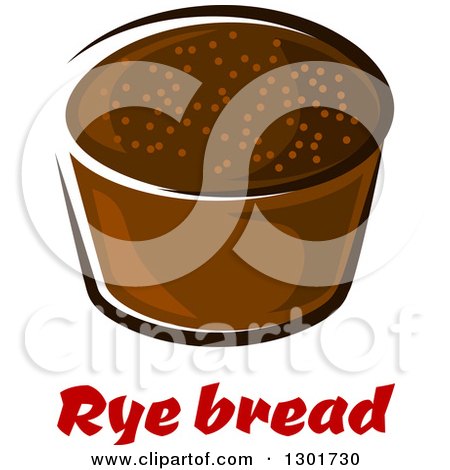 Clipart of a Rye Bread over Text - Royalty Free Vector Illustration by Vector Tradition SM