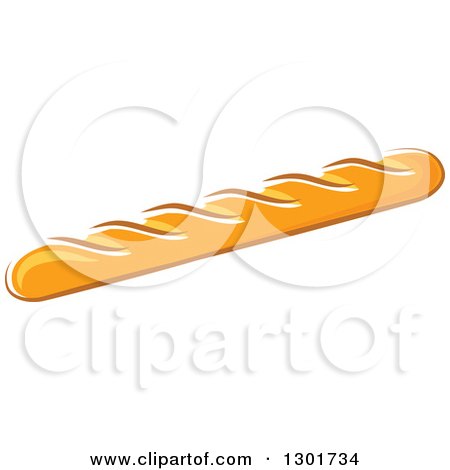 Clipart of a Baguette Bread Loaf - Royalty Free Vector Illustration by Vector Tradition SM