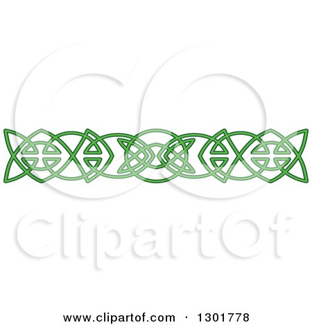 Clipart of a Green Celtic Knot Rule Border Design Element 11 - Royalty Free Vector Illustration by Vector Tradition SM
