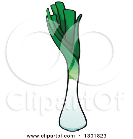 Clipart of a Cartoon Leek - Royalty Free Vector Illustration by Vector Tradition SM