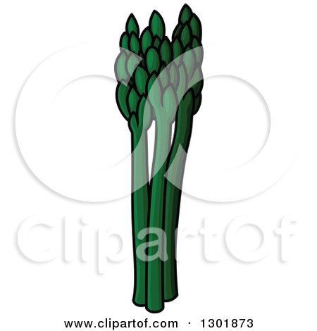 Clipart of Cartoon Asparagus Stalks - Royalty Free Vector Illustration by Vector Tradition SM