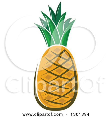 Clipart of a Pineapple - Royalty Free Vector Illustration by Vector Tradition SM