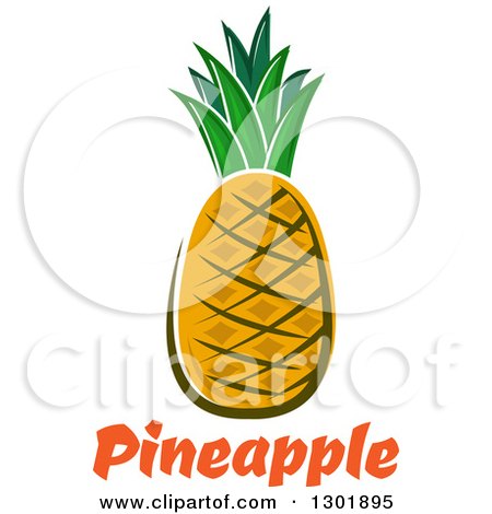 Clipart of a Pineapple over Text - Royalty Free Vector Illustration by Vector Tradition SM