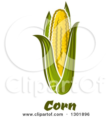 Clipart of an Ear of Corn over Text - Royalty Free Vector Illustration by Vector Tradition SM