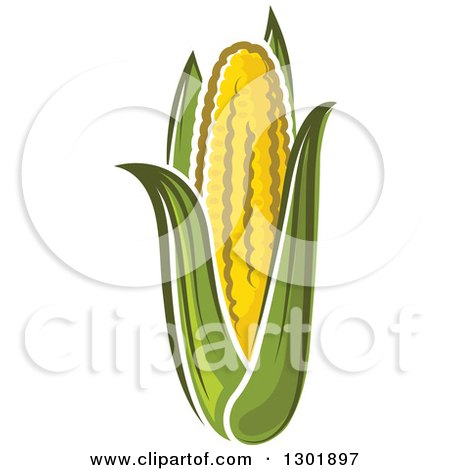 Clipart of an Ear of Corn - Royalty Free Vector Illustration by Vector Tradition SM
