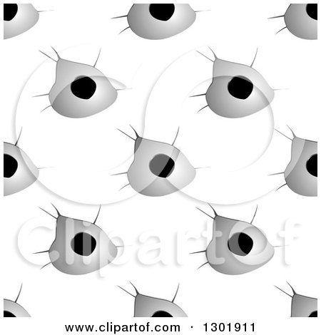 Clipart of a Seamless Pattern Background of Bullet Holes 3 - Royalty Free Vector Illustration by Vector Tradition SM