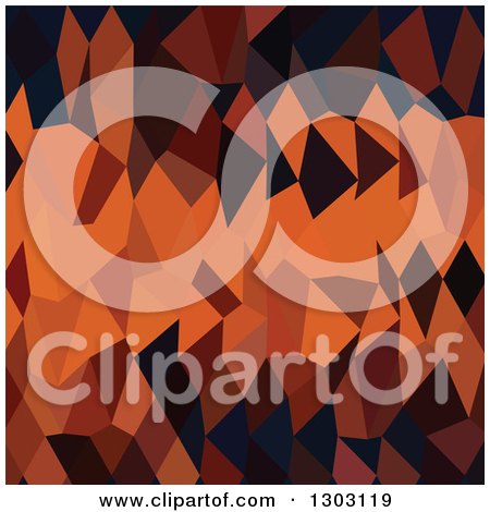 Clipart of a Low Poly Abstract Geometric Background of Persimmon Orange - Royalty Free Vector Illustration by patrimonio