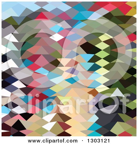 Clipart of a Low Poly Abstract Geometric Background of Multi Colors - Royalty Free Vector Illustration by patrimonio