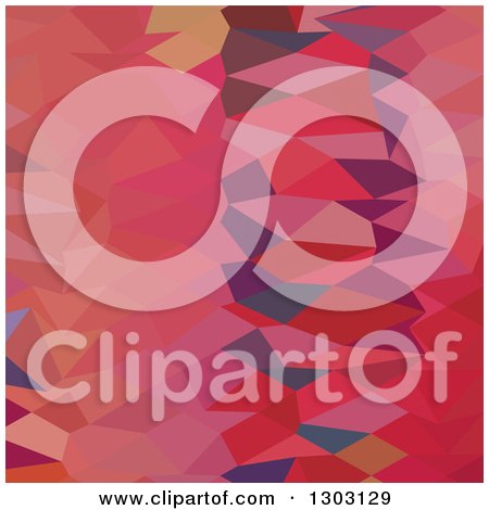 Clipart of a Low Poly Abstract Geometric Background of Carmine Pink - Royalty Free Vector Illustration by patrimonio