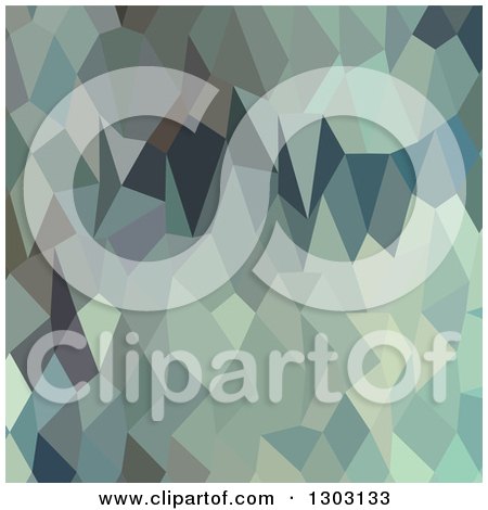 Clipart of a Low Poly Abstract Geometric Background of Egyptian Blue Terraces - Royalty Free Vector Illustration by patrimonio