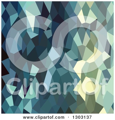 Clipart of a Low Poly Abstract Geometric Background of Catalina Blue - Royalty Free Vector Illustration by patrimonio