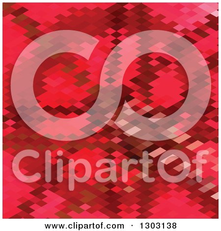 Clipart of a Low Poly Abstract Geometric Background of a Carmine Red Star - Royalty Free Vector Illustration by patrimonio
