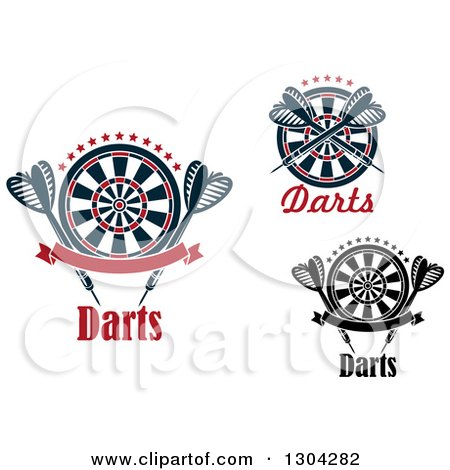 Clipart of Targets with Stars, Darts, Banners and Text - Royalty Free Vector Illustration by Vector Tradition SM